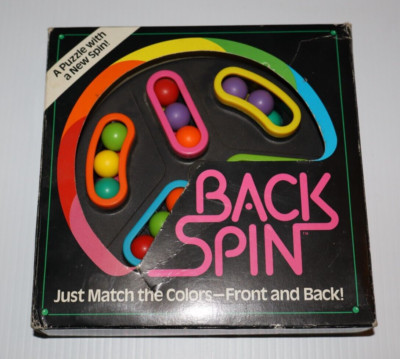 Vintage Binary Arts 1991 BACK SPIN Brain Teaser Color Puzzle Game