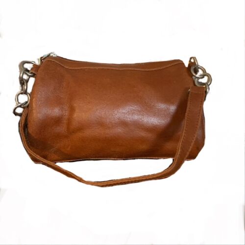 WOMEN'S VINTAGE CIRCA Y2K WILSON'S MAXIMA COGNAC BROWN LEATHER HAND BAG