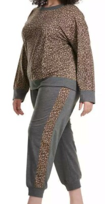 Splendid  ~ Two (2) Pc. Pajama Set ~ Lively Leopard ~ Ladies' Size 2XL (22/24)
