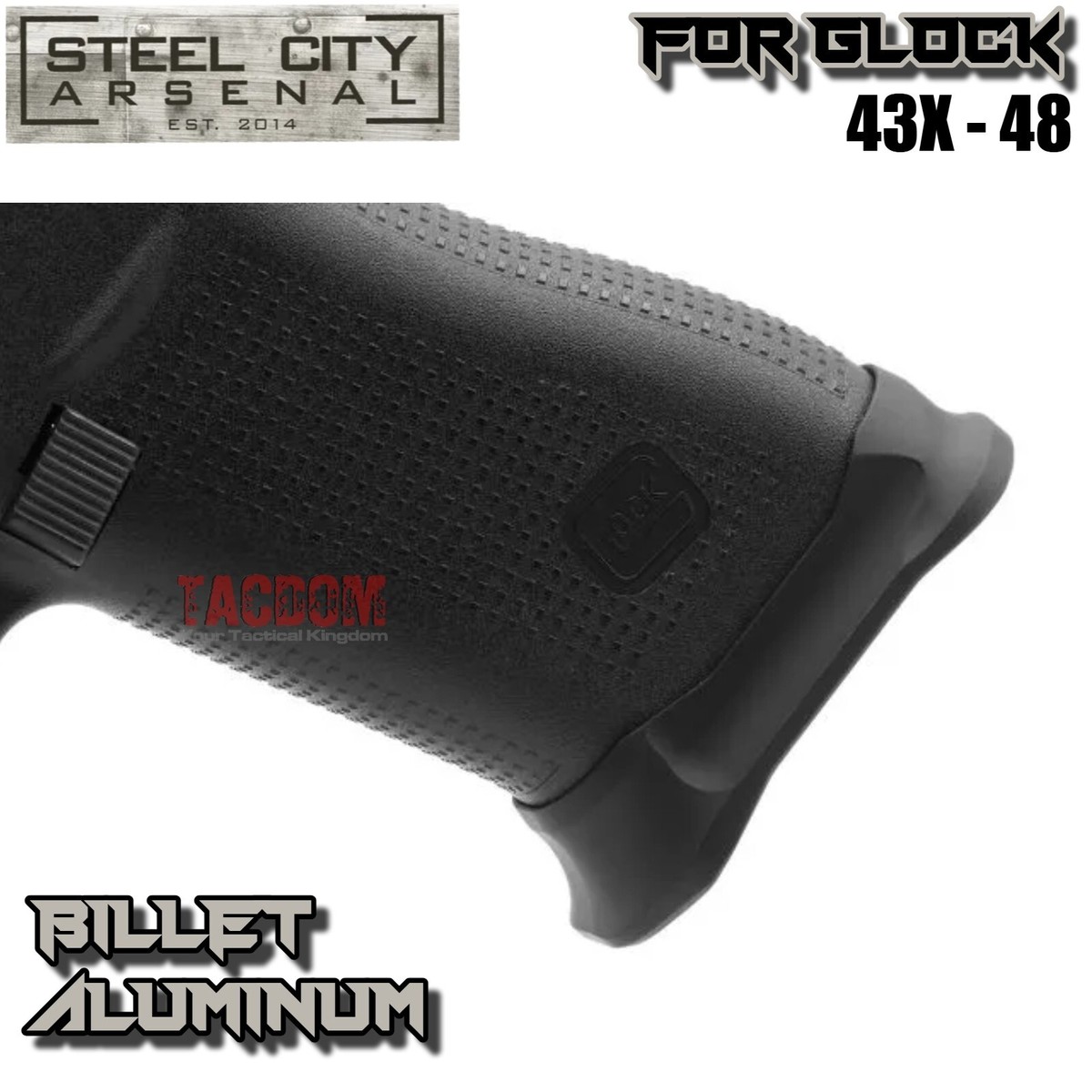 STEEL CITY for GLOCK 43X 48 ENHANCED MINOR BLEMISH MAGWELL BLACK