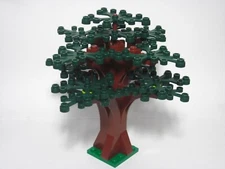 Custom forest tree with 14 dark green leaves, all new parts, FREE U.S. Shipping!