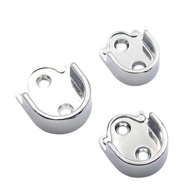 4Pcs Shaped Closet Pole Sockets Hanging Rod Support Socket Rustproof