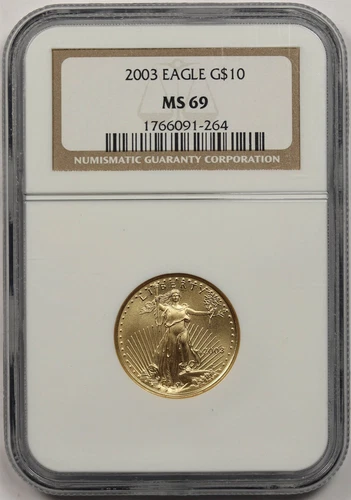 2003 Gold Eagle $10 NGC MS 69 (Quarter-Ounce) 1/4 oz Fine Gold