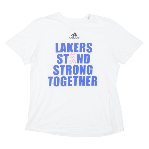 ADIDAS Lakers Stand Strong Together Mens T-Shirt White M
