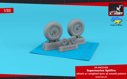 Ruedas Supermarine Spitfire con neumáticos ponderados modelo escala 1/32 ARMORY AW32406