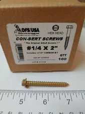 Diversified Fastening Systems(DFS),14200HS, Masonry Screw w/Bit, 1/4x2" in,PK100