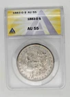 1883-O Morgan Dollar AU55 Please read detail description-Beautiful Coin !!!!