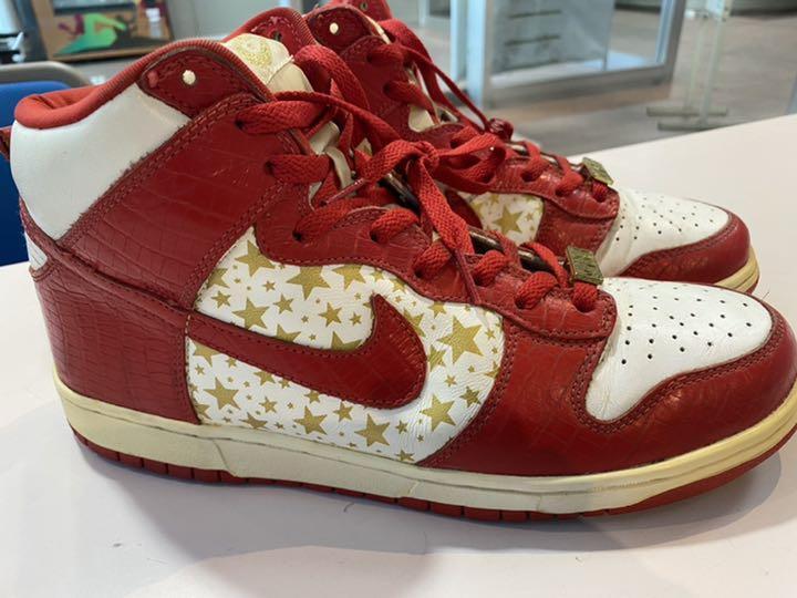 Nike Dunk High Pro SB Supreme Red Stars 307385-161 mens 28.5 Nike Dunk High Pro SB Supreme Red Stars 307385-161 mens 28.5