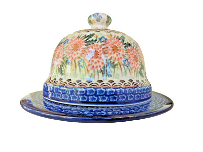 Unikat Polish Pottery 9'' Cheese Keeper Dome Bell Discontinued Out of Stock!