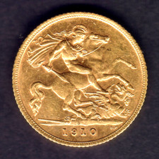 Australia.  1910 Sydney - Half Sovereign..  Much Lustre..  gEF