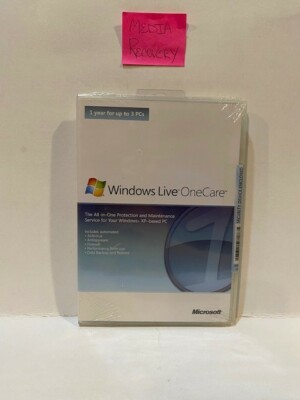windows live onecare Protection and Maintenance -1 year 3 pcs