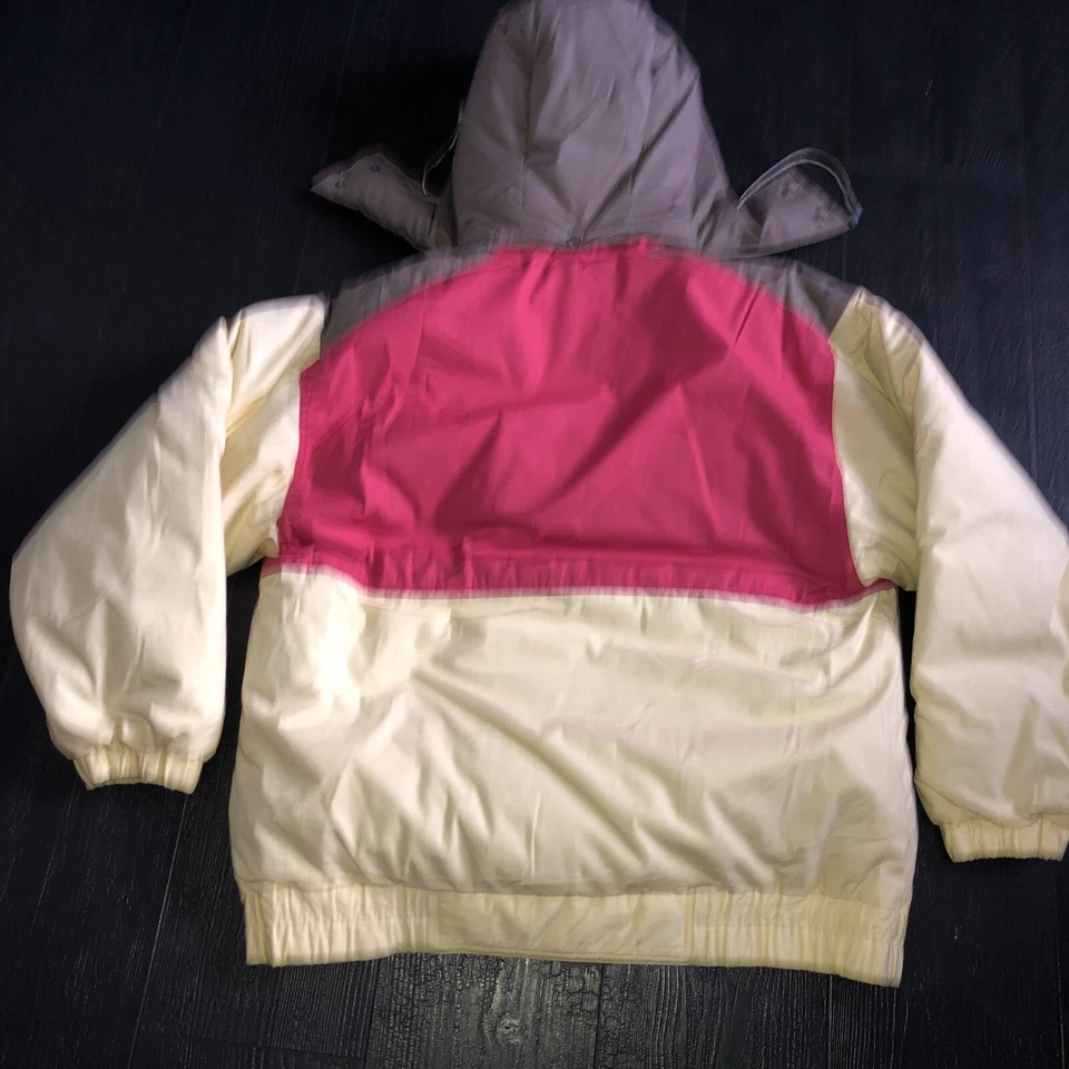 SWAN 复古 20 世纪 80 年代正品羽毛羽绒滑雪夹克外套连帽 XL 女式 — 第 3/4 张图片
