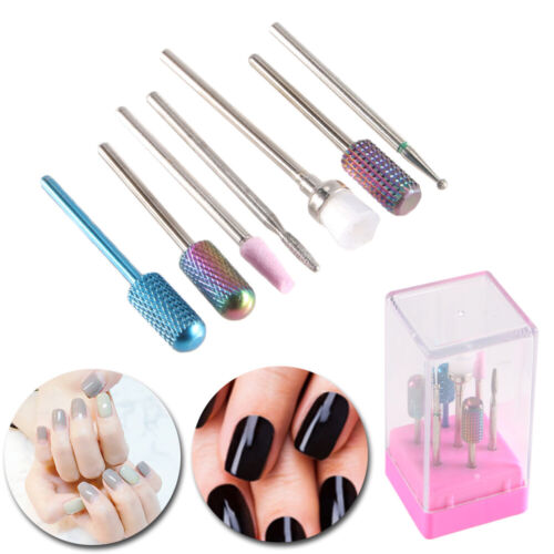 7 Pcs Electric Nail Drill Bits File Manicure Pedicure Nail Art Set Alloy Tool