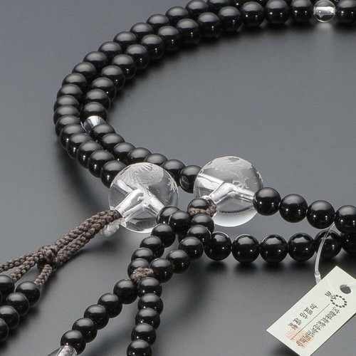 Soka Gakkai Juzu Beads Japanese Rosary Real onyx Crystal Dragon Kyoto japan - Picture 3 of 7