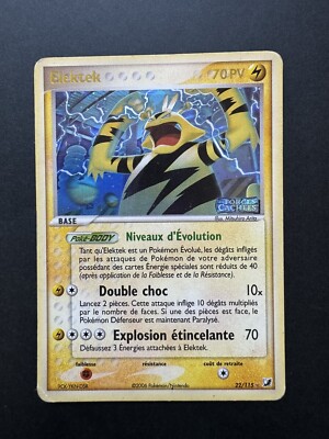 Pokemon Karte Sehr guter Zustand Elektk Holo Reverse 22/115 Block Ex Verborgene Kräfte DE (C57)