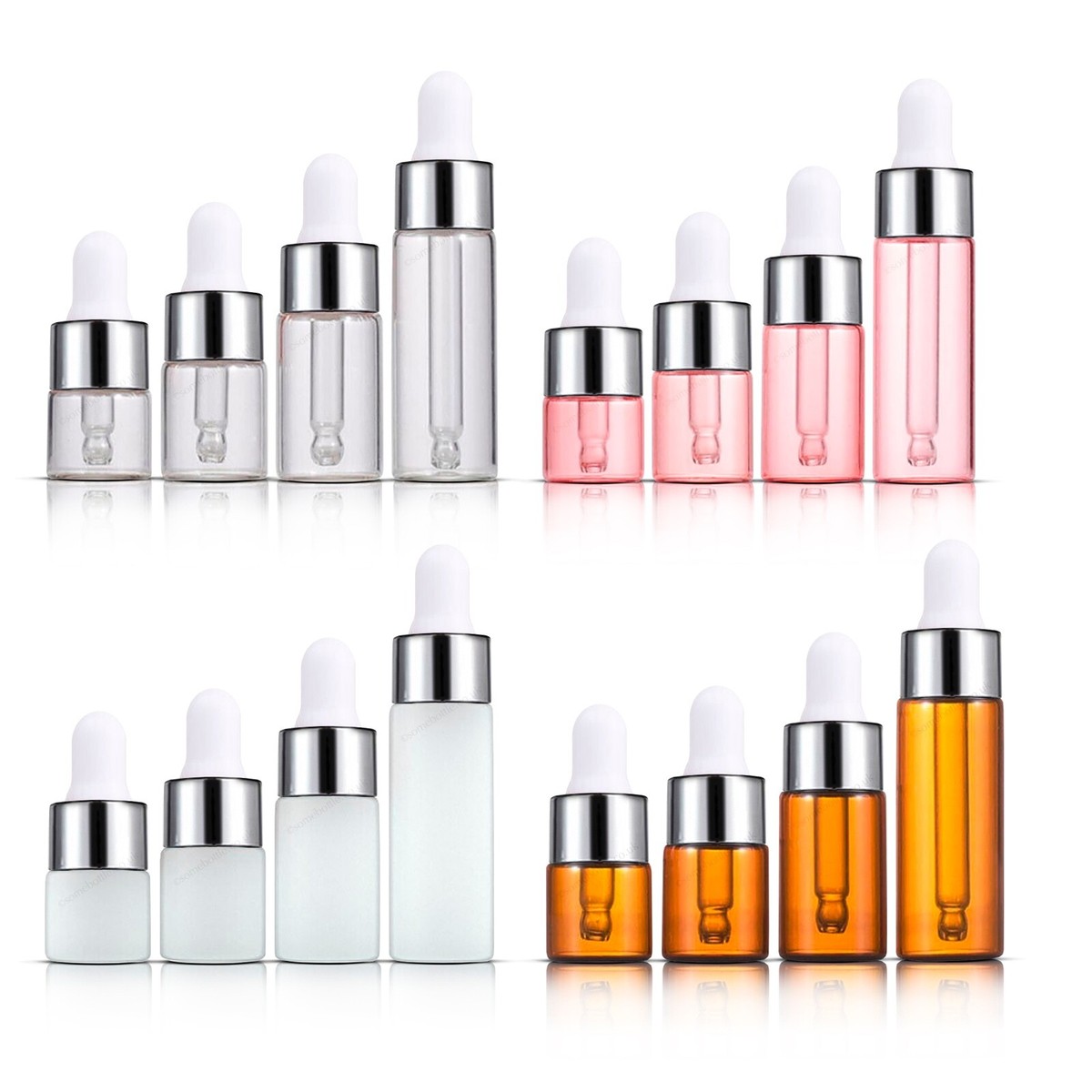 Mini glass dropper bottle sample size for oils wholesale bulk 1ml