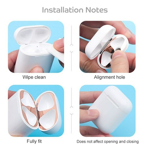 Metalowa naklejka przeciwpyłowa do Apple AirPods 3 Pyłoszczelna osłona folii zapobiegająca zarysowaniom - Zdjęcie 12 z 28