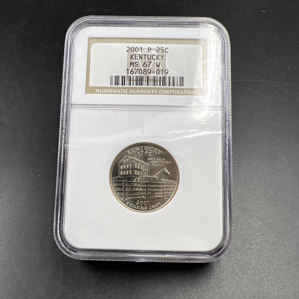 2001 P Kentucky State Statehood Quarter Coin MS67 NGC #019 W Holder - Image 3 of 4