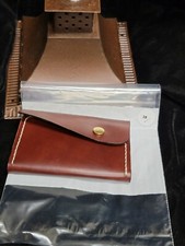 Genuine Leather Hand Made,hand stitched,bifold wallet,mid size,vertical 39 new
