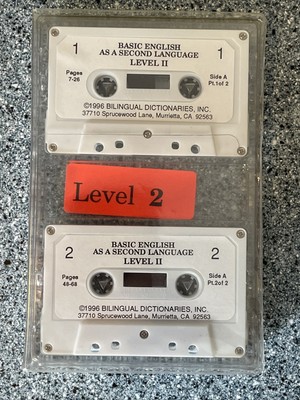 Basic English as a Second Language Cassettes Level 2 ESL Bilingual Dictionaries 