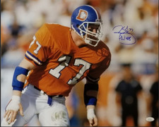 Denver Broncos KARL MECKLENBURG Signed Autograph 16x20 Photo JSA COA