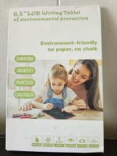 6.5  LCD Thin Writing Tablet Blue Stylus Dock Pen 3V Battery Included W/Instr