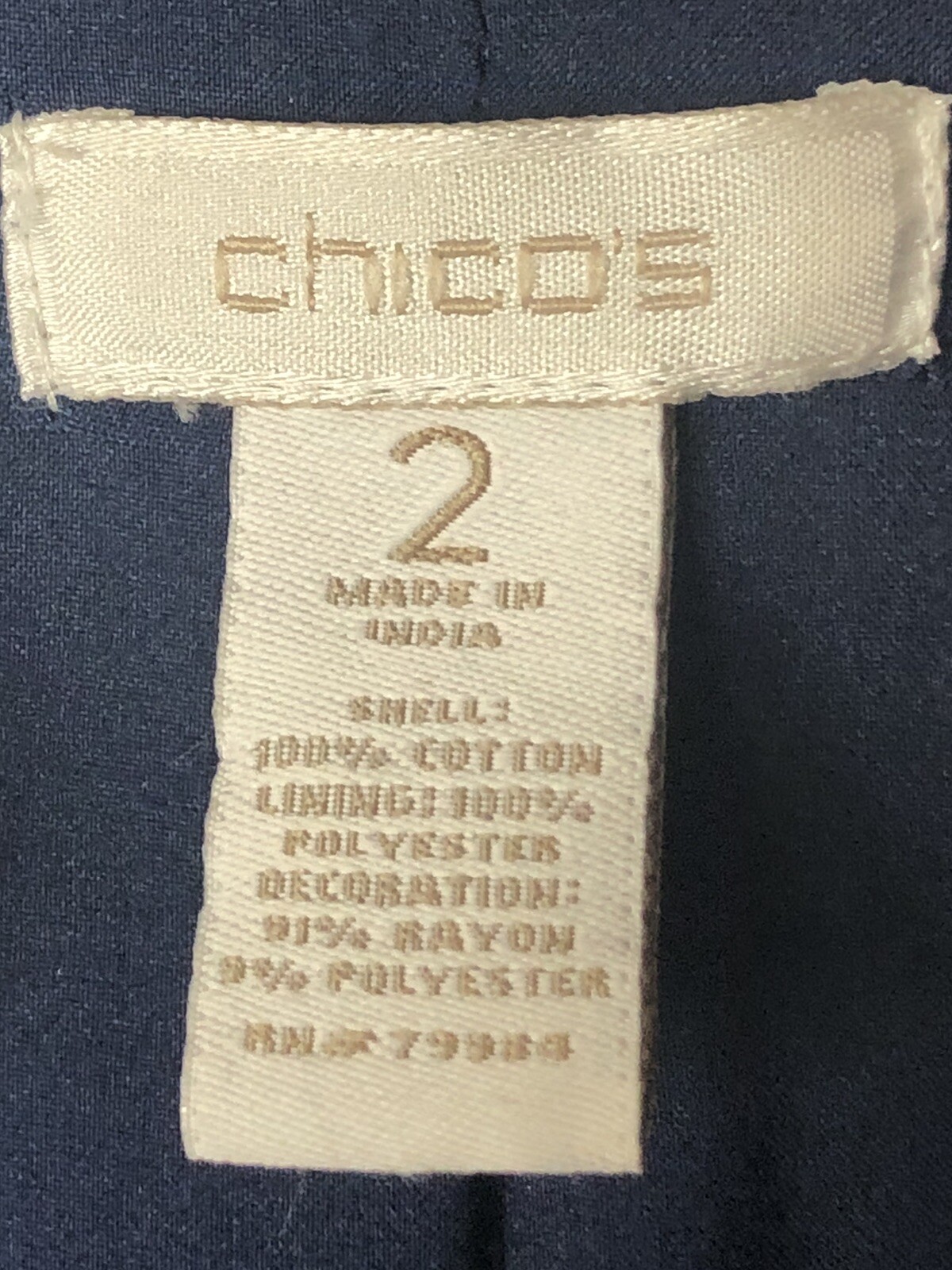 Jacket Medium Chicos 2 Lightweight Hook Close Mod… - image 7