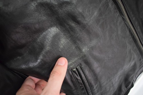 Schott Buffalo Leather Black Biker Motorcycle Men's Jacket Size L MADE IN USA - Picture 10 of 23