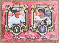 Alex Rodriguez/David Wright 2009 A Piece of History Cut From Same Cloth Red /99