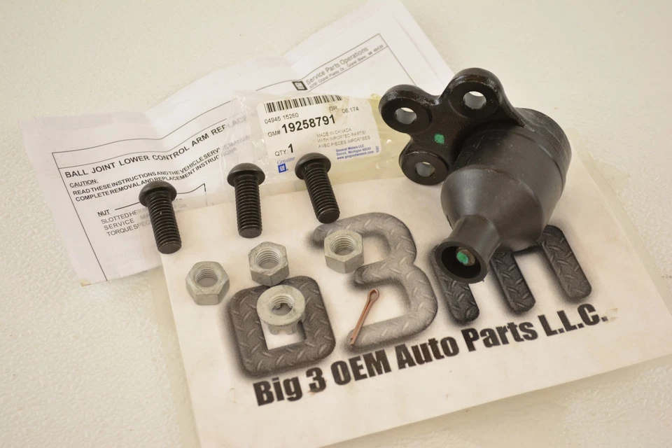Chevrolet Equinox GMC Terrain Front Inferior Control Braço Ball Stud Kit novo OEM - Imagem 3 de 4