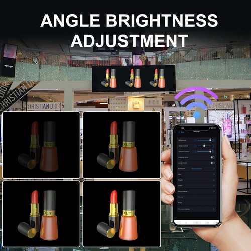 62CM Wifi 3DHolographic Projector Hologram Advertising Player Machine 16G Memory - Picture 9 of 12