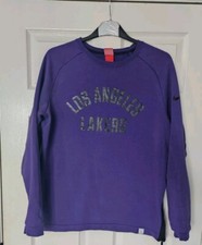 Felpa leggera viola con zip laterale uomo Lakers NBA Nike taglia L