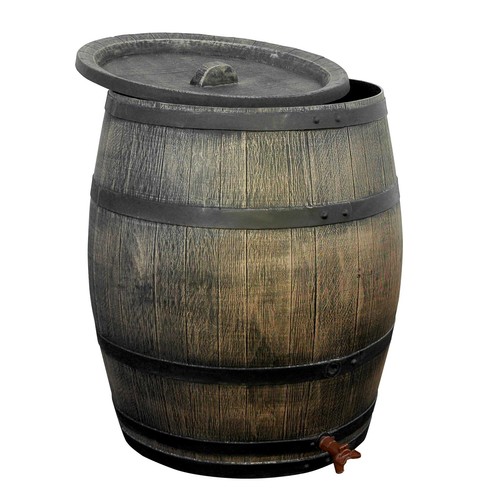 YERD Regen Tonne Fass Regen Wein Optik 240 Liter Barrik Style Tank Wasser - Bild 2 von 12