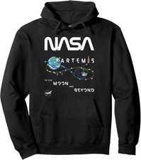 NASA Artemis Mission Exploration Insignia Worm Logo Pullover Hoodie, Gift Hoodie