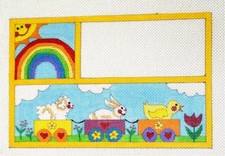 Annuncio nascita su tela punto