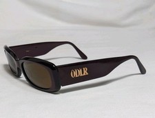 Vintage Oscar De La Renta Rectangle Sunglasses Purple Glitter ODLR Y2K