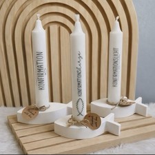 Geschenk Konfirmation, Tischdeko, Fisch Konfirmation, Kerze für Konfirmation