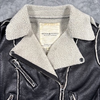 Denim & Supply Ralph Lauren Faux Leather Jacket Womens Medium
