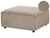 Ottomane Cord Beige Taupe Quadratisch FußHocker Niedrige Beine Modern Ardal
