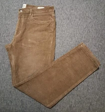 Flint and Tinder Slim Fit Corduroy Pants Brown Mens Size 36x32