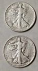1945 S 1946 S $1 Face 🔥Walking Liberty Half Dollars🔥90% Silver Lot of 2 #124
