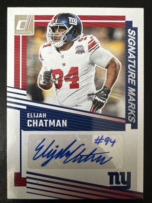 2025 Panini Donruss - Signature Marks Elijah Chatman #SM-ECN (AU, RC)