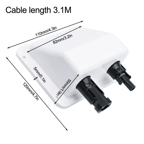 10ft Solar Junction Box Robust Design for Cable Entry in RVs and Yachts - Afbeelding 5 van 10