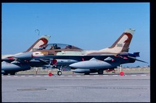 BF450 ORIGINAL K64 AIRCRAFT SLIDE: Israel AF F-16B Netz 989