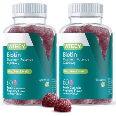 Biotin Gummies for Hair, Skin, and Nails 10,000mcg - Hair Growth Gummies, Health