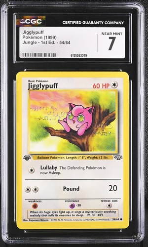 Jigglypuff (1st Edition) graded CGC 7 for sale on eBay
