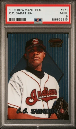 1999 Bowman's Best C.C. Sabathia Rookie #171 PSA 9 Mint Cleveland Indians