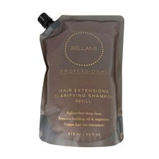 Bellami Professional Clarifying Shampoo Refill 33oz Sulfate Free Hair Extensions 0.72 per gallon