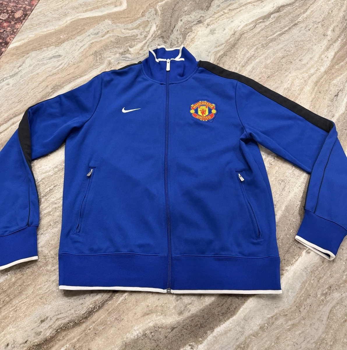 Blue Manchester United International Club Soccer Fan Jackets for