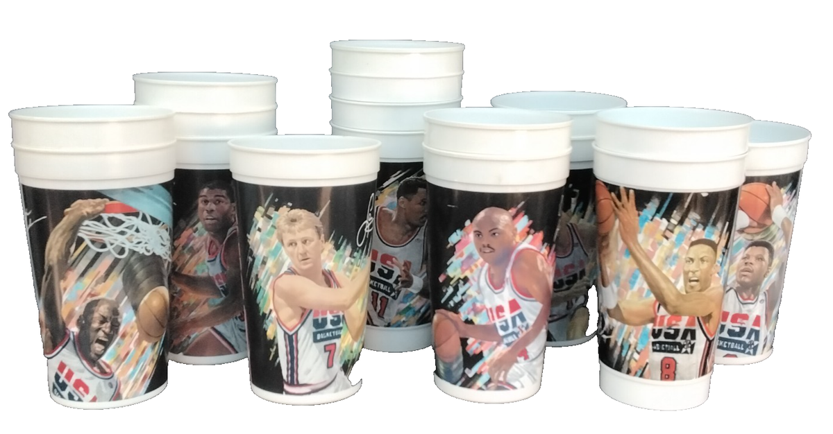 Vintage 1992 USA Olympic Basketball Dream Team McDonald's Cups
